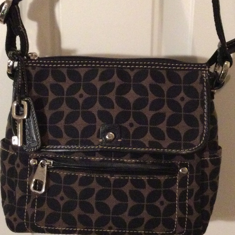 Fossil Maddox Signature Fabric Crossbody Bag